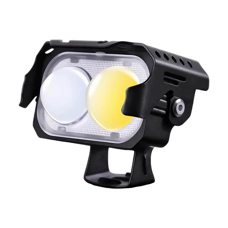 4000LM Motorcycle LED Spotlight IP67 Waterproof Motorcycle Riding Lights Double Lens Innovation Matrix Light